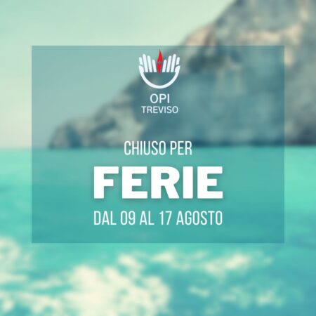 🌴🌊 CHIUSURA ESTIVA DAL 09 AL 17 AGOSTO 2025